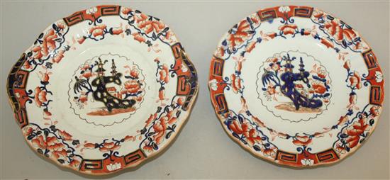 A Masons Ironstone sixty one piece dinner service, c.1840, 18.5cm